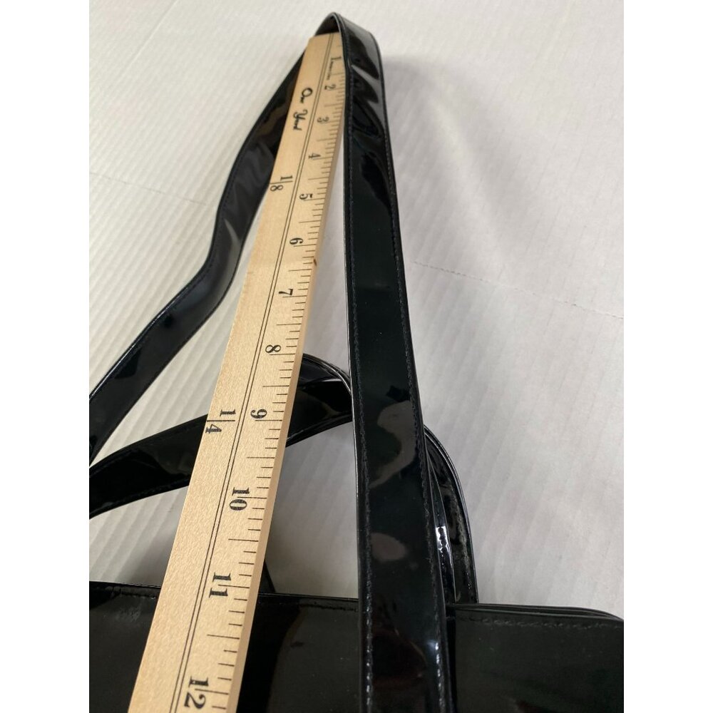 Buena Vista Black Patent Leather Vtg. Structured Shoulder Bag – NWT Sears Retro - Picture 11 of 11
